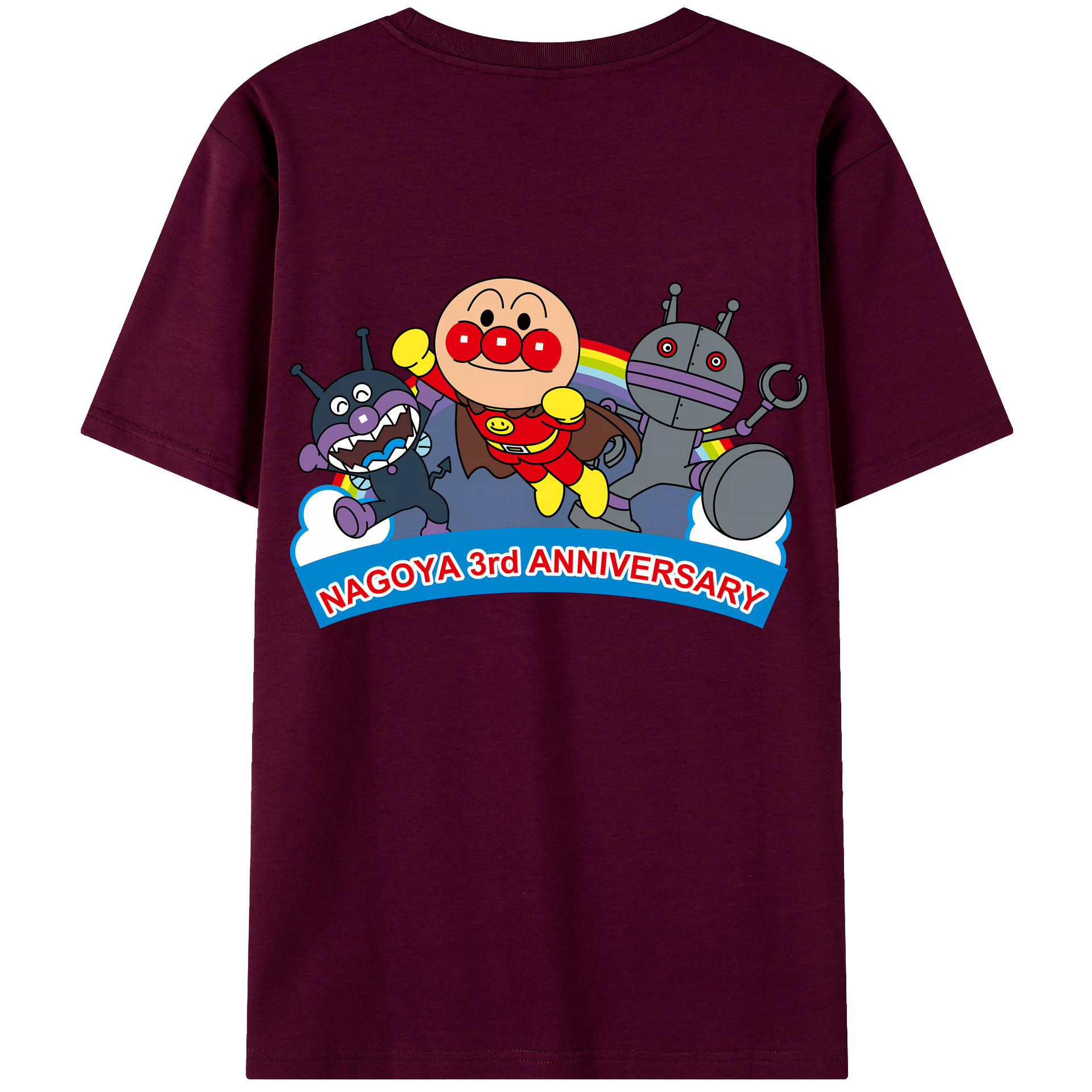 （画像用） アンパンマン Anpanman レディース半袖Tシャツ(バックプリント)